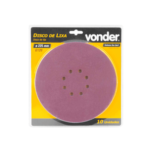 DISCO DE LIXA 225MM C/ 10 PECAS VONDER