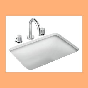 CUBA RETANGULAR DE EMBUTIR 43CM BRANCO/GELO DECA