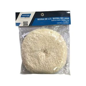 BOINA DE LÃ DUPLA FACE BRANCO 8" ETAPA CORTE NORTON